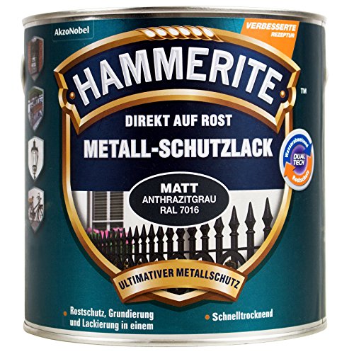 HAMMERITE Metallschutzlack 2in1 matt, anthrazitgrau, 750ml