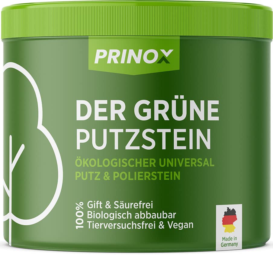 PRINOX® Der Grüne Putzstein I 950g inkl. Handschwamm I Nachhaltiger Universal Allzweckreiniger I...