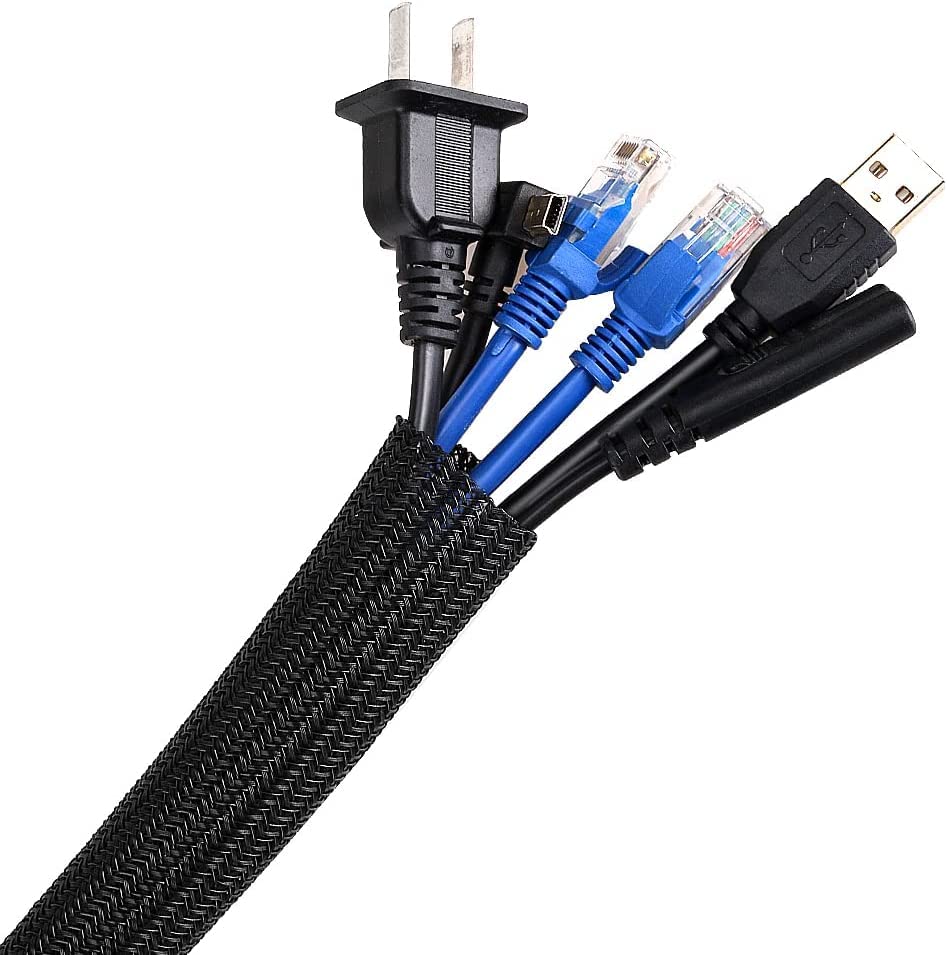 AGPTEK 3m Kabelschlauch, 12-20mm selbstschließend Kabelkanal, Flexibler gewebter Kabelmantel,...
