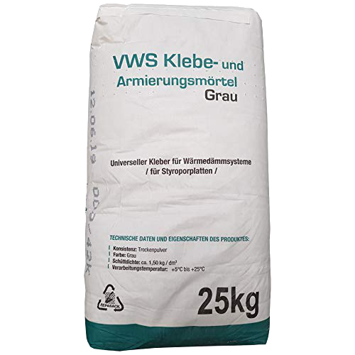 baupark Klebe- + Armierungsmörtel 25 kg faserarmierter grau Mörtel WDVS EPS VWS Kleber...