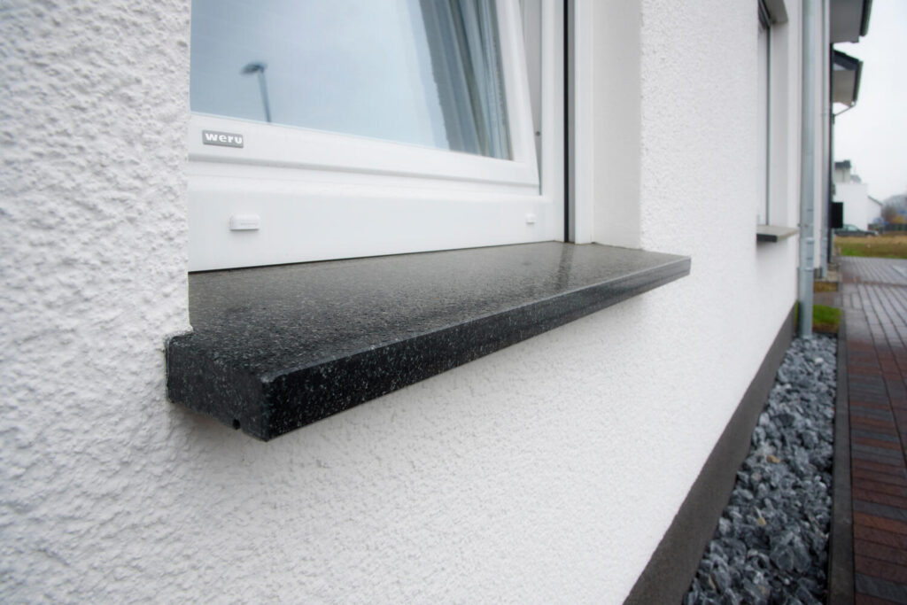 TJ Alu Fensterbank Außen – Anthrazit (RAL7016), Ausladung 195mm, Made In Germany, Wetterfest